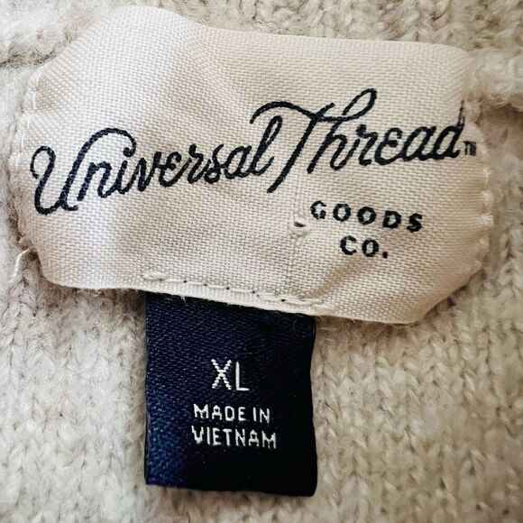 Universal Thread Gray & Cream Mock Neck Super Soft Pullover Sweater Womens Sz XL - Picture 8 of 9